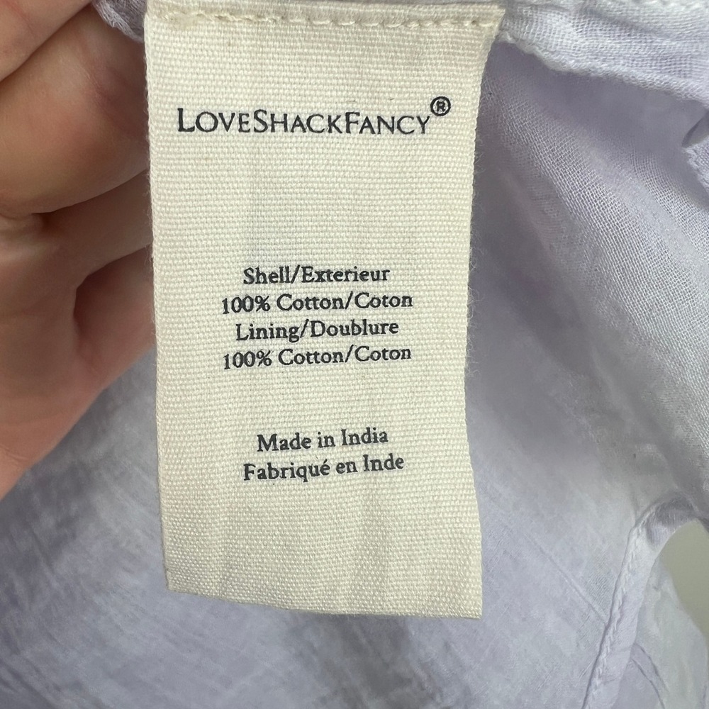 LoveShackFancy Lavender Ruffle Mini Dress - Picture 5 of 10